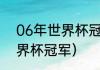 06年世界杯冠军是谁（法国2006世界杯冠军）