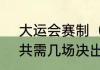 大运会赛制（20个队比赛，淘汰赛，共需几场决出冠军）