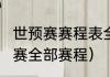 世预赛赛程表全部（2022年男篮世预赛全部赛程）