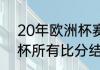 20年欧洲杯赛程结果（2020年欧洲杯所有比分结果）