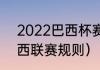 2022巴西杯赛制规则说明（2021巴西联赛规则）