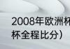 2008年欧洲杯八强赛程（2008欧洲杯全程比分）