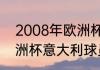 2008年欧洲杯八强赛程（2008年欧洲杯意大利球员阵容）