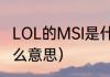 LOL的MSI是什么意思（msi冠军是什么意思）