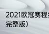 2021欧冠赛程结果（2021欧冠赛程表完整版）