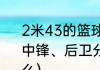 2米43的篮球中锋（篮球里的前锋、中锋、后卫分别是什么意思?区别是什么）