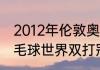 2012年伦敦奥运会获得女单亚军（羽毛球世界双打冠军）