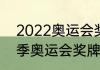 2022奥运会奖牌榜（2022年北京冬季奥运会奖牌）