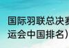 国际羽联总决赛排名（2022年东京奥运会中国排名）