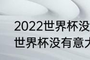 2022世界杯没有意大利吗（2022年世界杯没有意大利吗）