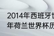 2014年西班牙世界杯小组赛成绩（14年荷兰世界杯历程）