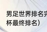 男足世界排名完整榜单（2010年世界杯最终排名）