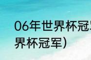 06年世界杯冠军是谁（法国2006世界杯冠军）