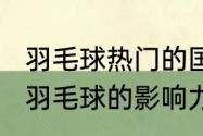 羽毛球热门的国家（为什么在世界上羽毛球的影响力和普及程度不如网球）