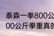 泰森一拳800公斤是什么概念（泰森800公斤拳重真的吗）