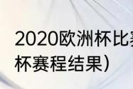 2020欧洲杯比赛各场结果（20年欧洲杯赛程结果）