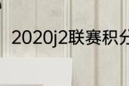 2020j2联赛积分榜（j3联赛积分榜）