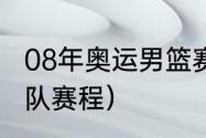 08年奥运男篮赛程（08年奥运会希腊队赛程）