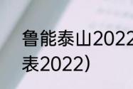 鲁能泰山2022赛程（鲁能中超赛程表2022）