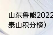 山东鲁能2022中超赛程（2022鲁能泰山积分榜）