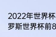 2022年世界杯8强是哪几个国家（俄罗斯世界杯前8强国家）