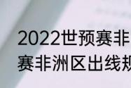 2022世预赛非洲区规则（2022世预赛非洲区出线规则）