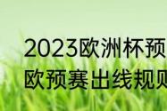 2023欧洲杯预选赛晋级规则（2024欧预赛出线规则）