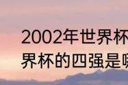 2002年世界杯，四强分别是（02世界杯的四强是哪四支）