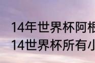 14年世界杯阿根廷所有比赛结果（2014世界杯所有小组比分）