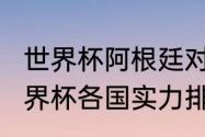 世界杯阿根廷对沙特比分（2022年世界杯各国实力排名）