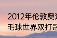 2012年伦敦奥运会获得女单亚军（羽毛球世界双打冠军）