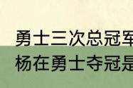 勇士三次总冠军fmvp分别是谁（尼克杨在勇士夺冠是哪个赛季）