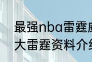 最强nba雷霆威少组合是谁（亚历山大雷霆资料介绍）