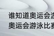 谁知道奥运会游泳项目一共有几项（奥运会游泳比赛一共有多少项目）