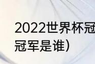 2022世界杯冠亚军（2022年世界杯冠军是谁）