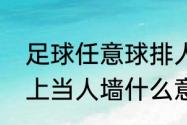 足球任意球排人墙的要求（梅西躺地上当人墙什么意思）