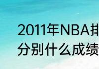 2011年NBA排名（热火4年3进东决分别什么成绩）