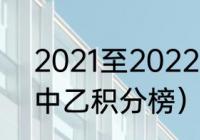 2021至2022中甲积分榜（中超中甲中乙积分榜）