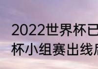 2022世界杯已出线队伍有哪些（世界杯小组赛出线后怎么分组）