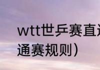 wtt世乒赛直通赛决赛时间（国乒直通赛规则）