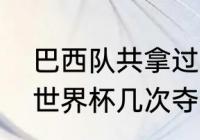 巴西队共拿过几次世界杯冠军（巴西世界杯几次夺冠）