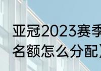 亚冠2023赛季什么时候开始（亚冠的名额怎么分配）