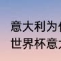 意大利为什么无缘2022世界杯（18年世界杯意大利为何没进）