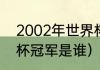 2002年世界杯冠军是谁（2002世界杯冠军是谁）