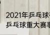 2021年乒乓球有什么大型比赛（2021乒乓球重大赛事）