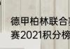 德甲柏林联合赛程（德国足球甲级联赛2021积分榜）