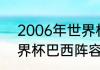 2006年世界杯巴西队阵容（06年世界杯巴西阵容）