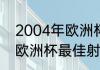 2004年欧洲杯法国队的战绩（2004欧洲杯最佳射手）