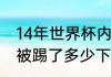 14年世界杯内马尔被谁踢伤（内马尔被踢了多少下）