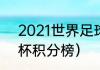 2021世界足球积分榜（2014年世界杯积分榜）